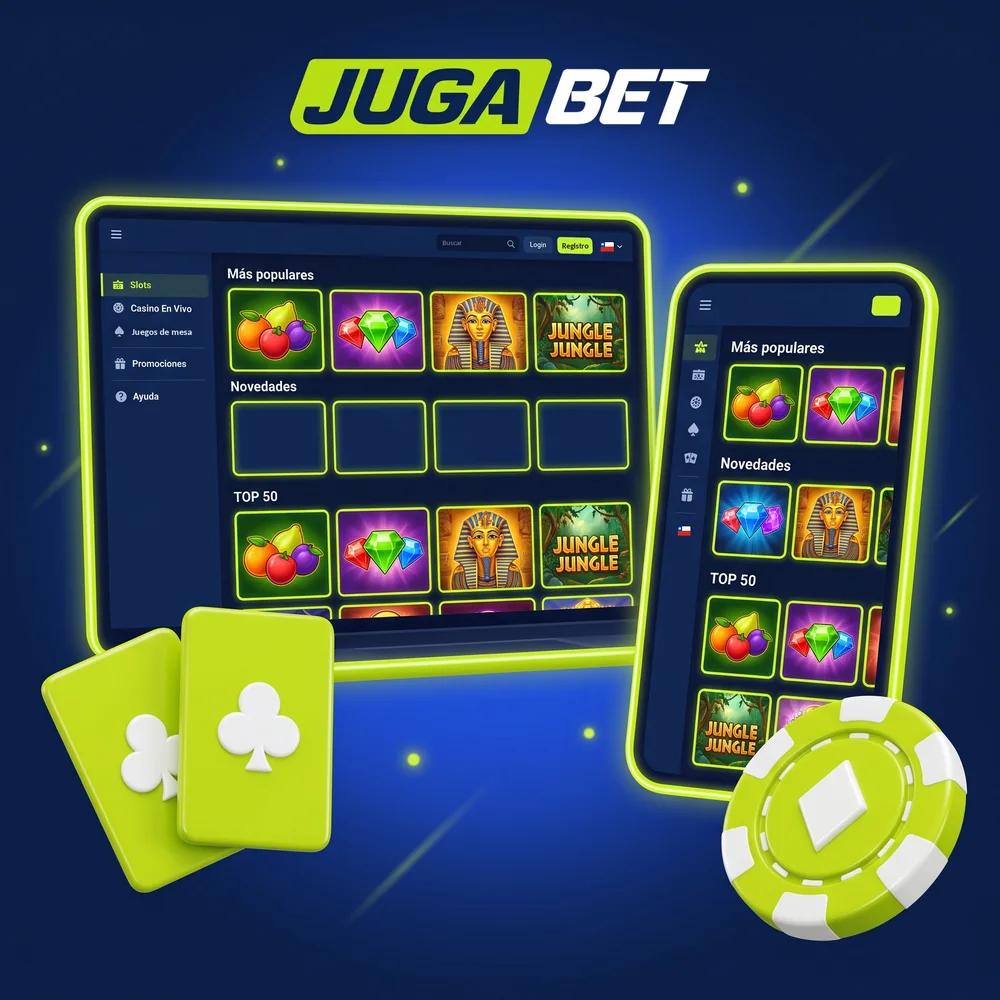 Lobby del casino de Jugabet en escritorio y celular